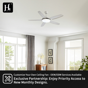 Ventilador de techo LED de fábrica con aspas blancas silenciosas de 42 pulgadas, ventilador de techo de ABS con luz LED y control remoto - Product Image 5