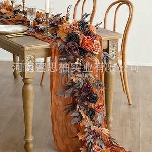 Artificial Flower Garland Silk Rose Autumn <b>Leaves</b> Halloween Wedding <b>Decor</b> <b>Wall</b> Hanging Festival Decoration 1234 MSY057 - Product Image 4