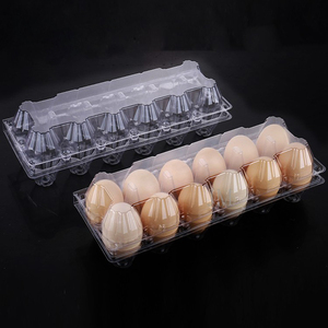 Wholesale 12 Cells Clear Eggs Food Storage Container Custom Plastic Egg Tray