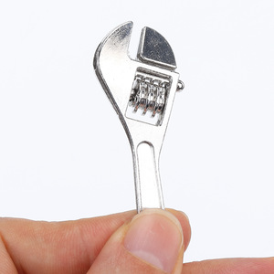 Mini calibre à vernier porte-clés en argent et bronze, clé à molette réglable, outil de mesure en métal, pendentif ornemental, cadeau - Product Image 4
