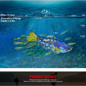 TOPIND 10cm élégant et innovant pêche multi-articulée appât en plastique <span class=keywords><strong>dur</strong></span> imprimé condition en gros - Product Image 3