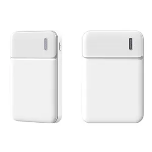 Gran oferta, venta al por mayor, fuente de alimentación para ordenador, accesorios para teléfono móvil, tamaño de bolsillo ABS, Banco de energía de carga rápida blanco, 5000mAh