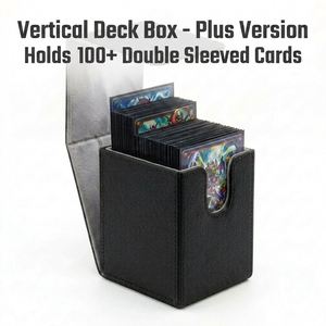 กล่องใส่การ์ดแนวตั้ง FX XL สำหรับการ์ดแบบ Double-Sleeved มากกว่า 100 ใบ - กล่องใส่การ์ด Commander TCG แบบ Comfort Fit - หนัง PU พร้อมโลโก้สั่งทำ - พร้อมจัดส่ง - Product Image 5
