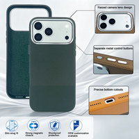 Coque de téléphone magnétique bicolore avec coins renforcés antichoc et protection de caméra surélevée, intérieur doux en flanelle pour iPhone 16 17