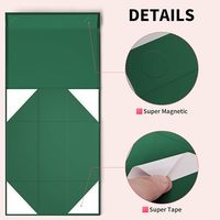 Boîte en carton rigide de luxe, pliable, magnétique, avec logo personnalisé, noire et rose, pour vêtements, avec insert en ruban, finition mate