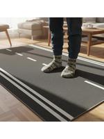 Modern Road Track Runner Carpet for Kids Playroom with Colorful Vehicle Street Design Soft Floor Rug for Bedroom Nursery Daycare