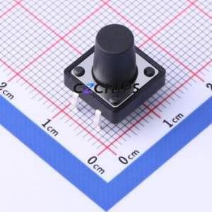 TSF001B11526A03 Tactile Switch DIP-4P,12x12mm Switch Round Button 2.6N Through Hole 12mm - Product Image 1