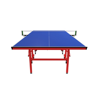 Table de tennis de table pliable améliorée, plateau en MDF de 5 mm d'épaisseur, équipement d'entraînement sportif éco-durable