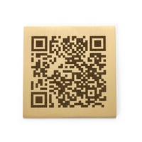 Maxery Sold Décoration de bureau de table en laiton Commande de LOGO personnalisé avec code QR, Commande de mariage de restaurant de luxe Commande en libre-service
