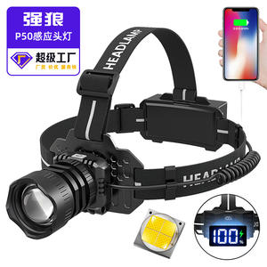 Nouvelle lampe frontale P50 2400 mAh rechargeable à LED haute intensité avec zoom et chargement Type-C pour usage extérieur - Product Image 3