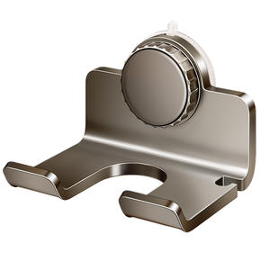 Soporte de Pared para Secador de Pelo con Succión, Color Gris Metálico, Rectangular, de Aluminio Fundido a Presión, Moldeado en una Sola Pieza, Duradero - Product Image 4