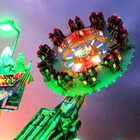 Manège de rotation lourde Carnival 360°, hauteur 18m, vitesse 15 tr/min, certifié CE pour aires de jeux extérieures