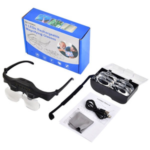 Lente d'<span class=keywords><strong>ingrandimento</strong></span> da testa <span class=keywords><strong>con</strong></span> 6 LED e luminosità regolabile - Product Image 6