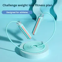 Yixin Nouvelle Corde à sauter portable en PVC écologique pour fitness aérobie, réglable, avec poignée à revêtement diamanté