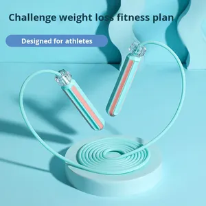 Yixin Nouvelle <span class=keywords><strong>Corde</strong></span> à <span class=keywords><strong>sauter</strong></span> portable en PVC écologique pour <span class=keywords><strong>fitness</strong></span> <span class=keywords><strong>a</strong></span>érobie, réglable, avec poignée à revêtement diamanté - Product Image 3