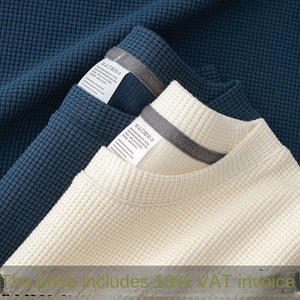 Yx waffled cổ tay ngắn trở lại túi cổ áo của nam giới <span class=keywords><strong>m</strong></span>ùa hè lỏng lẻo kích thước lớn băng lụa <span class=keywords><strong>m</strong></span>ỏng cổ điển toàn cầu nhà <span class=keywords><strong>m</strong></span>áy trực tiếp T-Shirt - Product Image 2