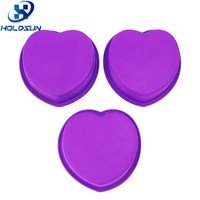 Moules de cuisson à gâteau en silicone pour fondant en forme de coeur de qualité alimentaire, couleur personnalisée et écologique, réutilisables pour la cuisson de gâteaux