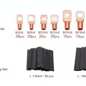 ขั้วต่อสายไฟแบบวงแหวนทองแดงแท้ Sc ขนาด 16 มม. 4-25awg แบบยุโรป พร้อมท่อหดความร้อน แพ็ค 280 ชิ้น - Product Image 4