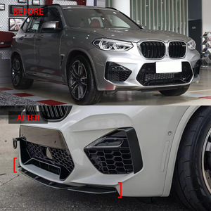 Divisor de Parachoques Delantero BMW en Negro Brillante ABS para X3M X4M 2018 2021 Versión MP - Product Image 1