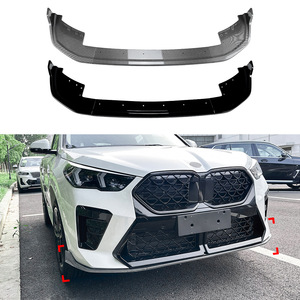 BMW X2 U10 M Sport 2023+ Front Bumper Lip Splitter Piano Black Carbon Fiber ABS Exterior Modification - Product Image 1
