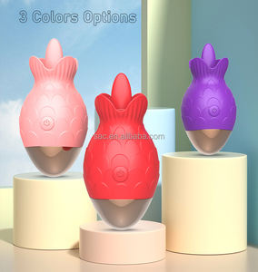 SacKnove New Trend ing Hot 2 In 1 Erstaunliche Klitoris Kitzler Stimulator Oralsex Spielzeug <span class=keywords><strong>G</strong></span>-Punkt Rose lecken Zunge saugen Vibrator - Product Image 2