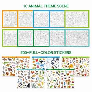 Attractive Activity Toy Early Learning Board Books Kids Ages 3-5 My First Seek and Find <b>Animals</b> Sticker Book - Product Image 5