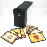 Boîte de rangement en cuir noir pur, fabricant chinois de haute qualité, boîtes d'extérieur, de Poker pour publicité, vente en gros