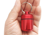 Porte-clés aimanté en métal, sac de transport pour bouchons d'oreilles et pilules