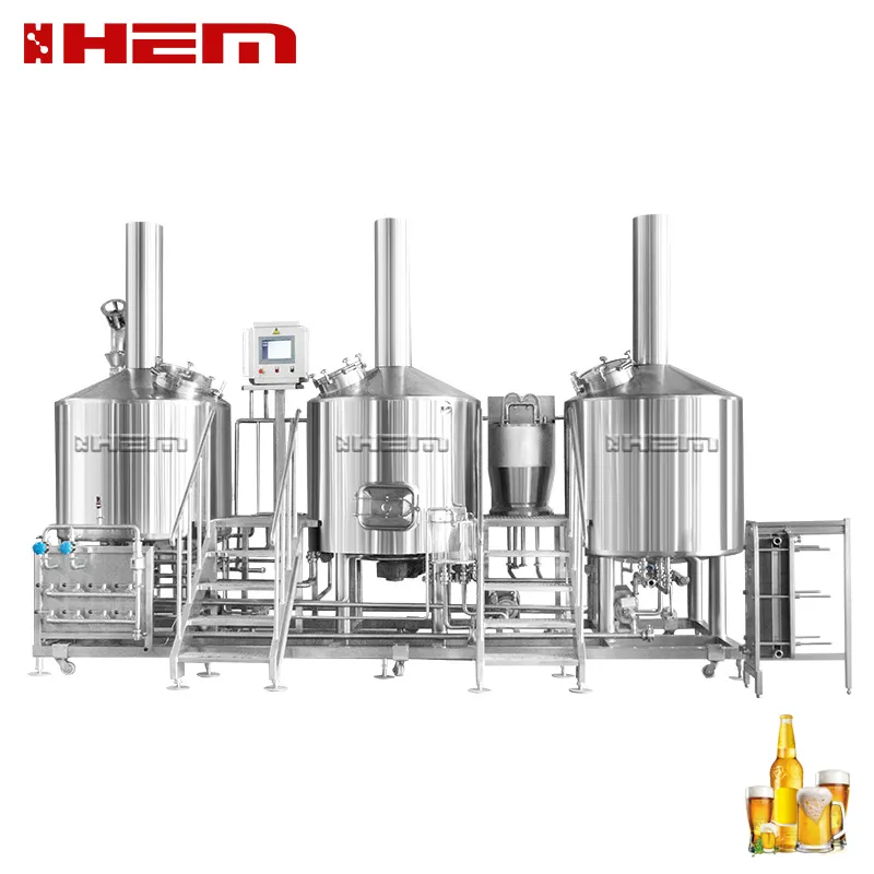 Proyek Turnkey Kualitas Makanan SUS304/316 dari 800L 1000L 1500L 2000L Brewhouse Set Lengkap Peralatan Pembuat Bir