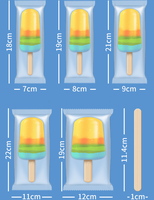 Sacs d'emballage transparents thermoscellables pour sucettes glacées et bâtonnets de glace DIY