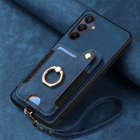 Fente pour carte Portefeuille Coque arrière avec support d'anneau pour Samsung Galaxy A15/A55/M15/S23FE/S24 Ultra