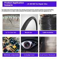 Adhésif bicomposant à base de silicone pour la réparation des fissures latérales des pneus de voiture et l'étanchéité des flancs des pneus pour usage en construction