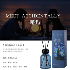 Flacon en verre rond de luxe vide de 120 ml et 200 ml noir pour diffuseur de parfum à bâtonnets, avec étiquette personnalisable, écologique, sans alcool, en boîte - Product Image 2