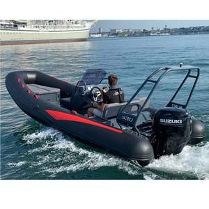 REACHSEA LUX550 bateau en aluminium 16ft bateau de pêche Hypalon rigide coque profonde en V 8 personnes Pvc navigateur gonflable bateau de sauvetage - Product Image 1