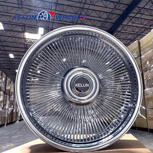 22X9 ROUE FORGIATO AVEC BOUCHONS FLOTTANTS BARILLETS EN ALLIAGE FORED JANTES CHROMES À 150 RAYONS - Product Image 3