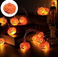 Guirlandes lumineuses LED pour Halloween, décorations d'intérieur et d'extérieur, fonctionnant sur piles, mini guirlandes lumineuses LED pour Halloween