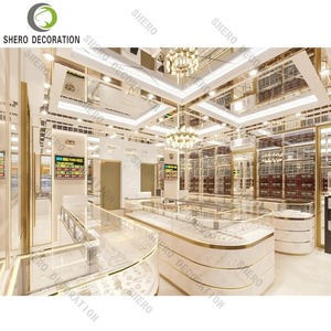 Vitrine de présentation de bijoux en acier inoxydable avec éclairage LED de luxe, mobilier de comptoir en métal pour magasin - Product Image 5