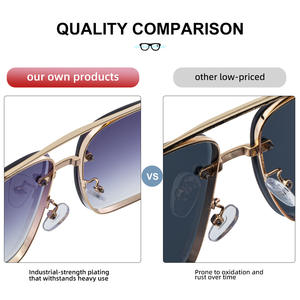 Gafas de Sol Cuadradas Hechas a Medida para Hombre, Patillas con Imitación de Madera, Protección UV400, Estilo Instagram, Gafas de Sol Modernas - Product Image 4