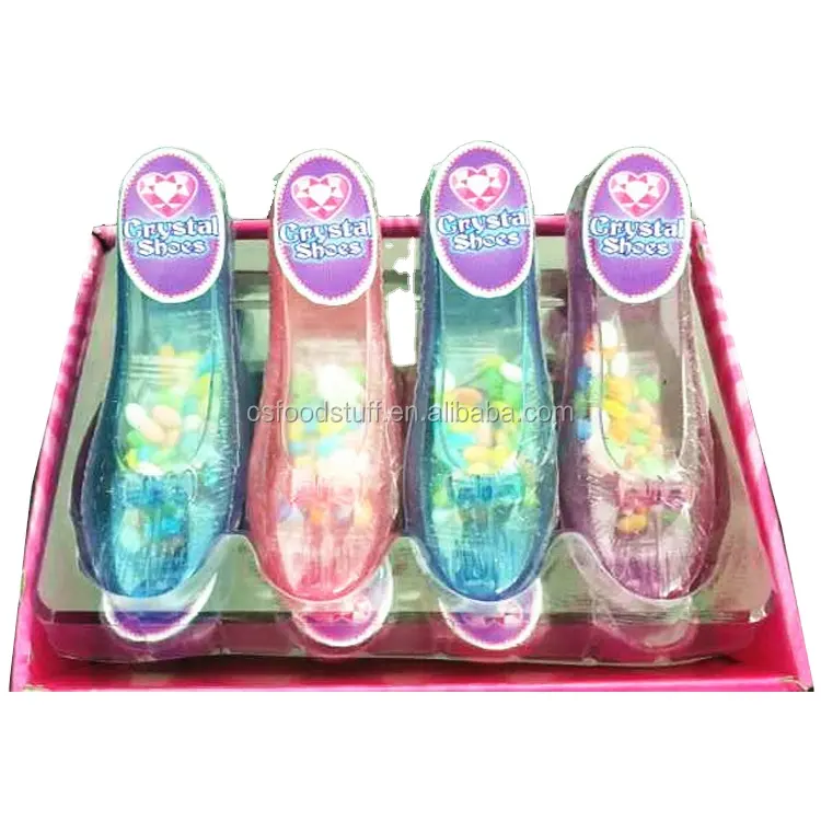 Sapatos de cristal princesa doces brinquedos com imprensa doces para meninas