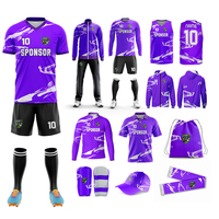 Ensemble de maillots de football unisexes pour la compétition et l'entraînement, respirant, anti-bactérien, à séchage rapide, uniformes de football