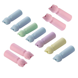 Goma de borrar con tapa de lápiz de dibujos animados, protector de lápiz de plástico para material escolar infantil - Product Image 2
