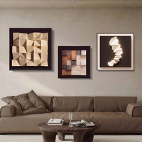 Decoración de Habitaciones en 3D, Tríptico Moderno y Elegante, Superficie Impermeable, Impresión Translúcida de Alta Definición, Pintura de Porcelana de Cristal