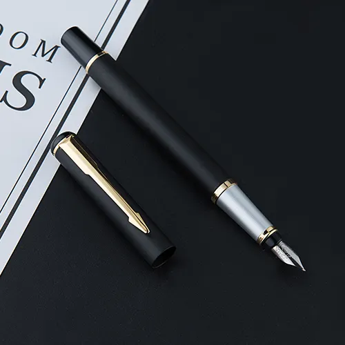 GemFully wholesale best writing premium classic black metal fountain pen calligraphy for business gift