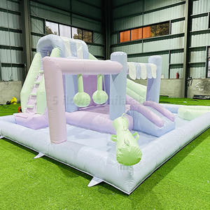 Parque Acuático Inflable para Patio Trasero <span class=keywords><strong>con</strong></span> Tobogán y <span class=keywords><strong>Piscina</strong></span>, Combo de <span class=keywords><strong>Casa</strong></span> de Brinco para Niños, Diversión de <span class=keywords><strong>Verano</strong></span> - Product Image 1
