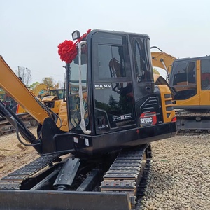 Excavatrice sur chenilles hydraulique SANY SY60C d'occasion de 6 tonnes, composants moteur, boîte de vitesses et pompe pour la construction - Product Image 4