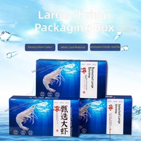 Boîte en carton personnalisée imprimée et enduite de cire pour fruits de mer, idéale pour crevettes, poissons, crabes congelés, logistique de la chaîne du froid et utilisation sur les marchés de fruits de mer