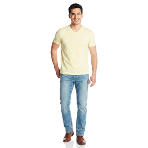 Chemises pour hommes 100 % coton et fibre de bambou, lavées, coupe classique, col rond, manches courtes, imprimées, non tissées, séchage rapide, respirantes - Product Image 1