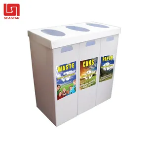 Manufactory Reusable Hot Selling Wholesale Waste Corrugated Plastic Foldable Hollow PP Recycle Bins