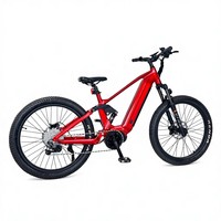 Vélo électrique avec pneus 27,5''x2,1, suspension intégrale en alliage d'aluminium, batterie au lithium 48V 15Ah, moteur sans balais puissant