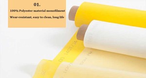 2024 nóng bán Monofilament Polyester lụa Màn hình in ấn lưới vải 34t-100/86 lưới màu trắng - Product Image 4